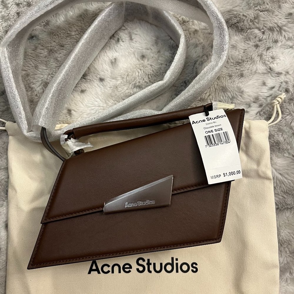 Acne Studios Distorted Leather Top Handle Bag MSRP$1350 RARE FIND